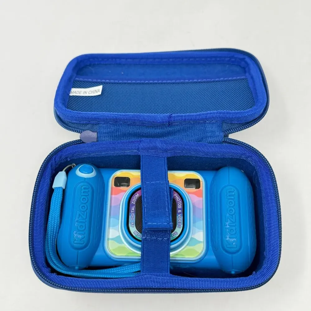 VTech KidiZoom Camera Pix Plus Blue Kids Digital 2MP 4X Zoom Case Tested Works